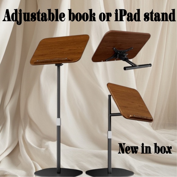 NIB Modular Wooden Modern adjustable book laptop iPad tablet multimedia stand